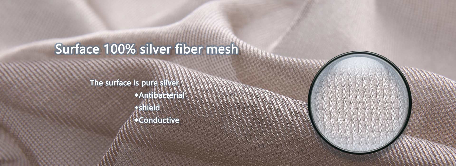 Surface 100% silver fiber mesh