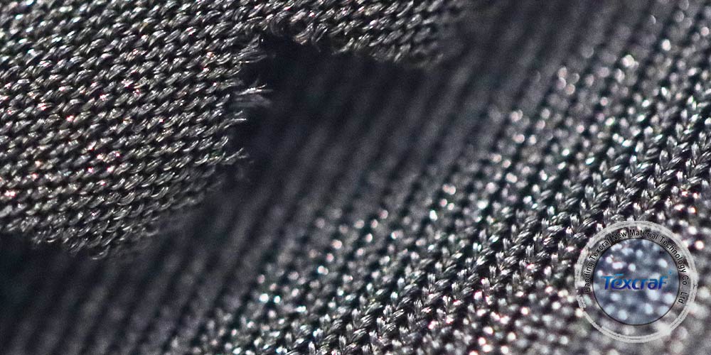 silver stretch conductive fabric