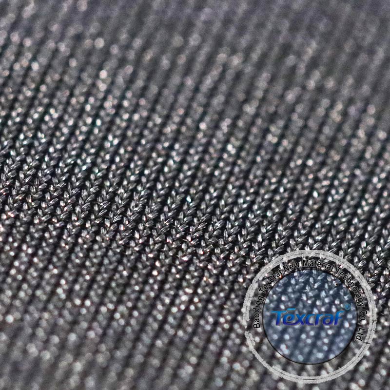 silver stretch conductive fabric