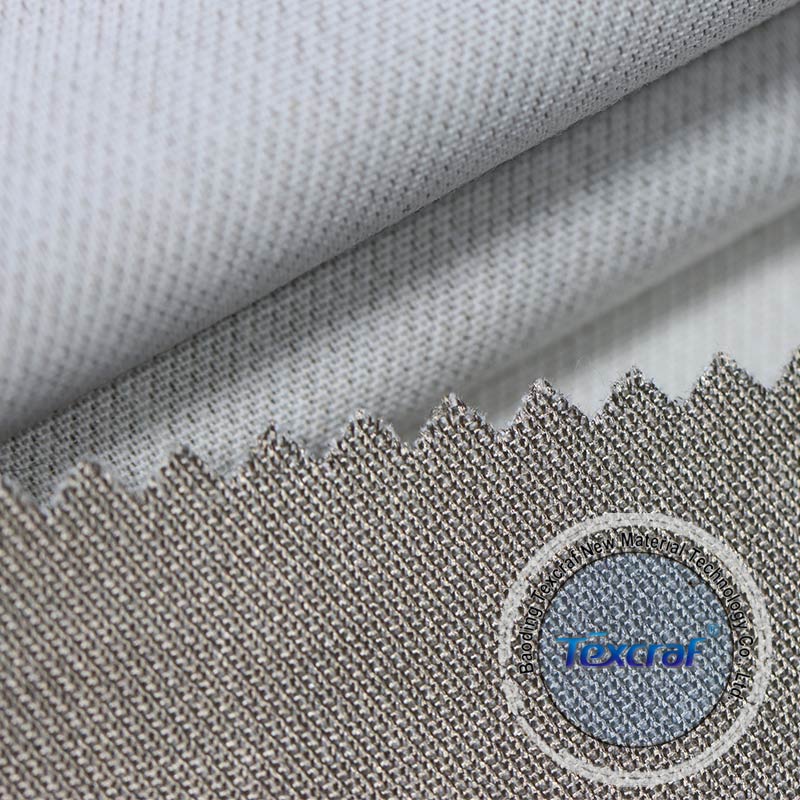 Silver and cotton double Faced conductive fabric