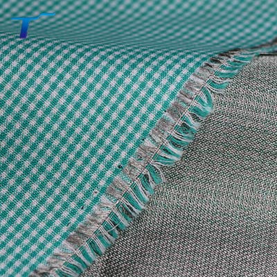 Green Plaid Silver Fiber Conductive Fabric Green Plaid Silver Fiber Conductive Fabric